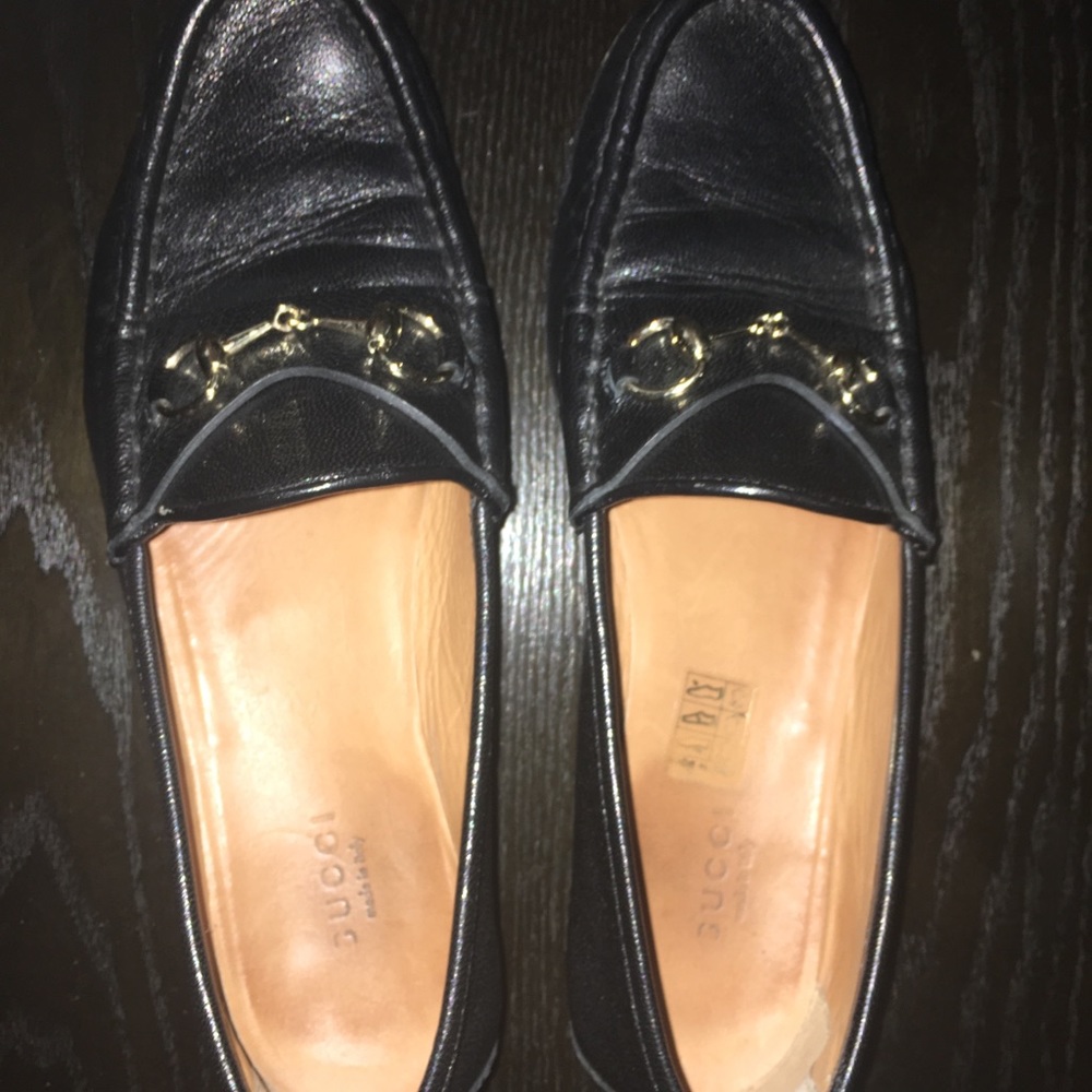 Gucci leather horsebit loafer black 37.5